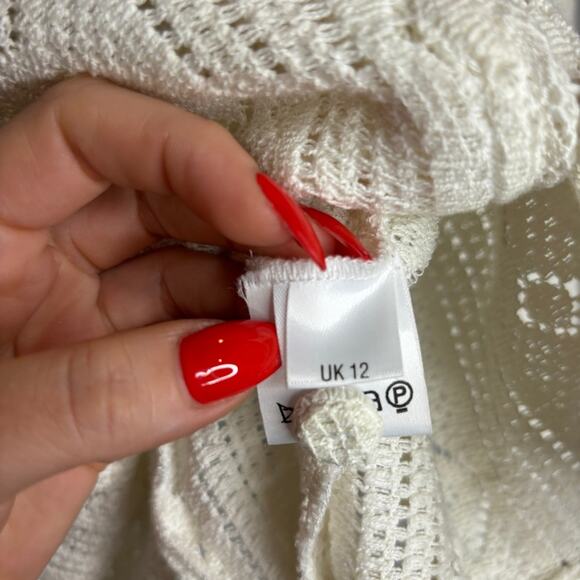 Vintage Caroline Charles London Knit Crochet Blazer Jacket - Picture 7 of 10